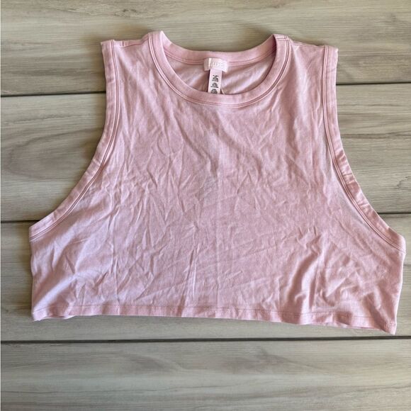 SKIMS Boyfriend Cropped Tank Pink Medium NWT - Picture 2 of 4